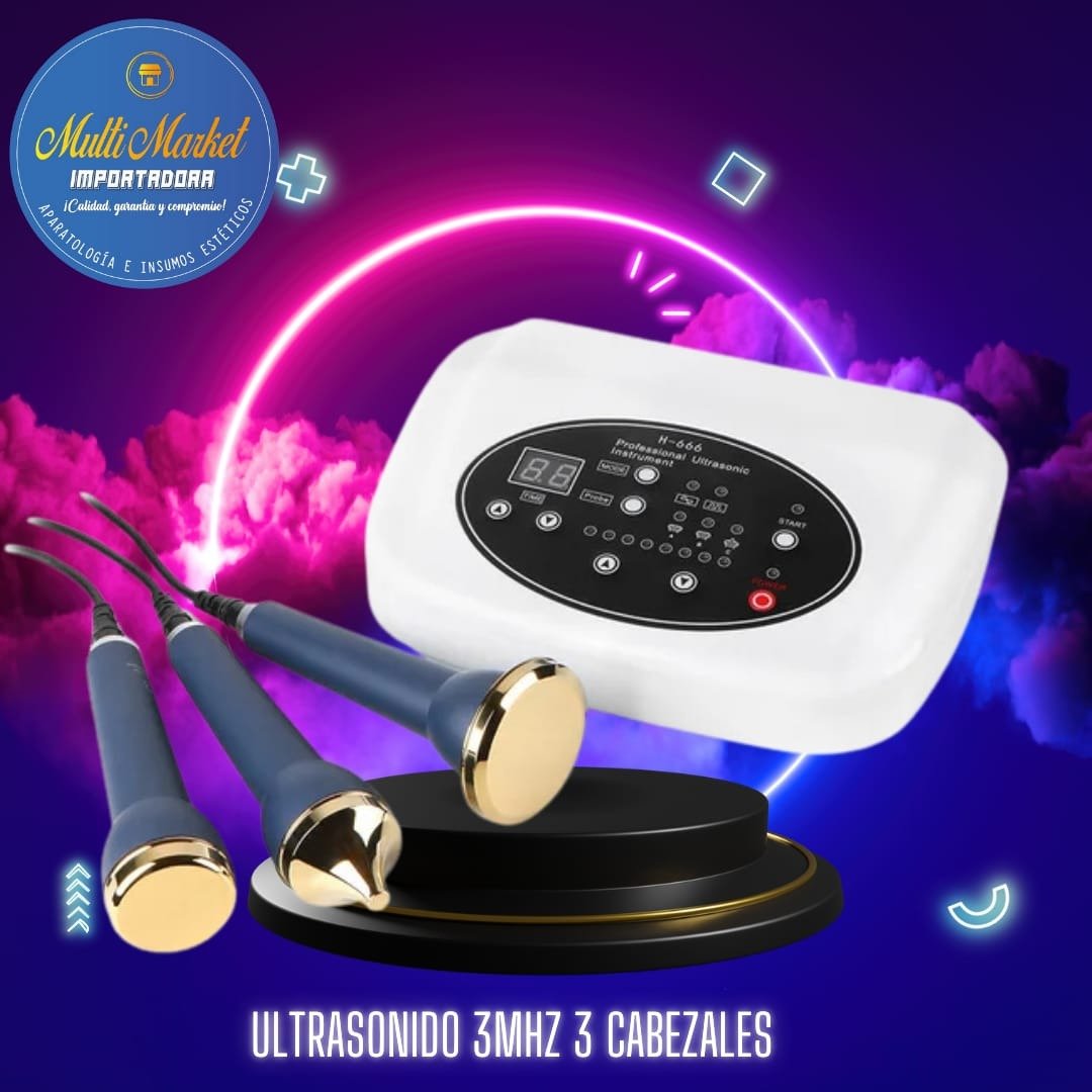ULTRASONIDO 1-3mhz DE 3CABEZALES